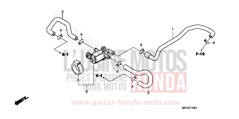 AIR INJECTION CONTROLVALVE de CBF1000 ABS PEARL SIENA RED (R320) de 2010